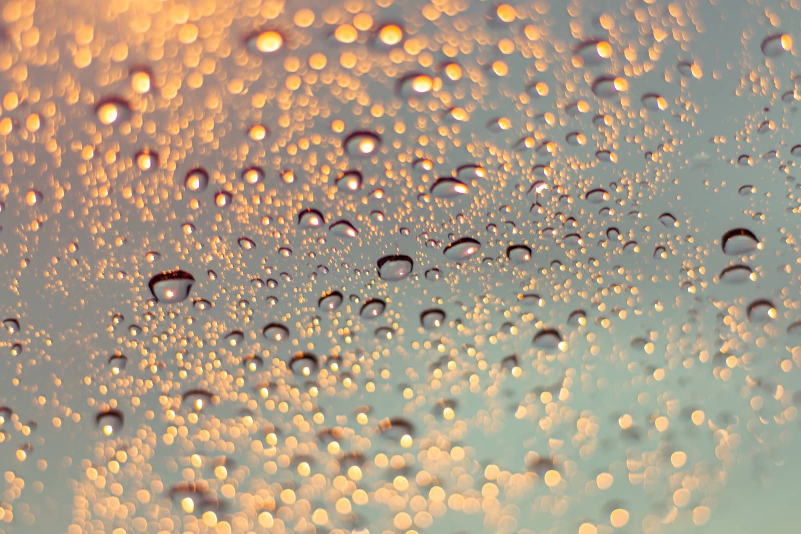 Abstract background, Blur water drops and light on glass background