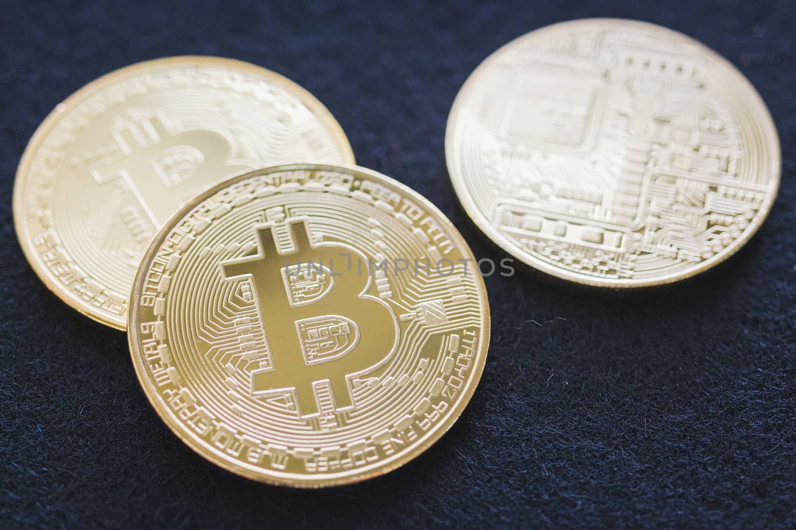 Bitcoin Cryptocurrency Digital Bit Coin BTC Currency Technology Business Internet Concept.