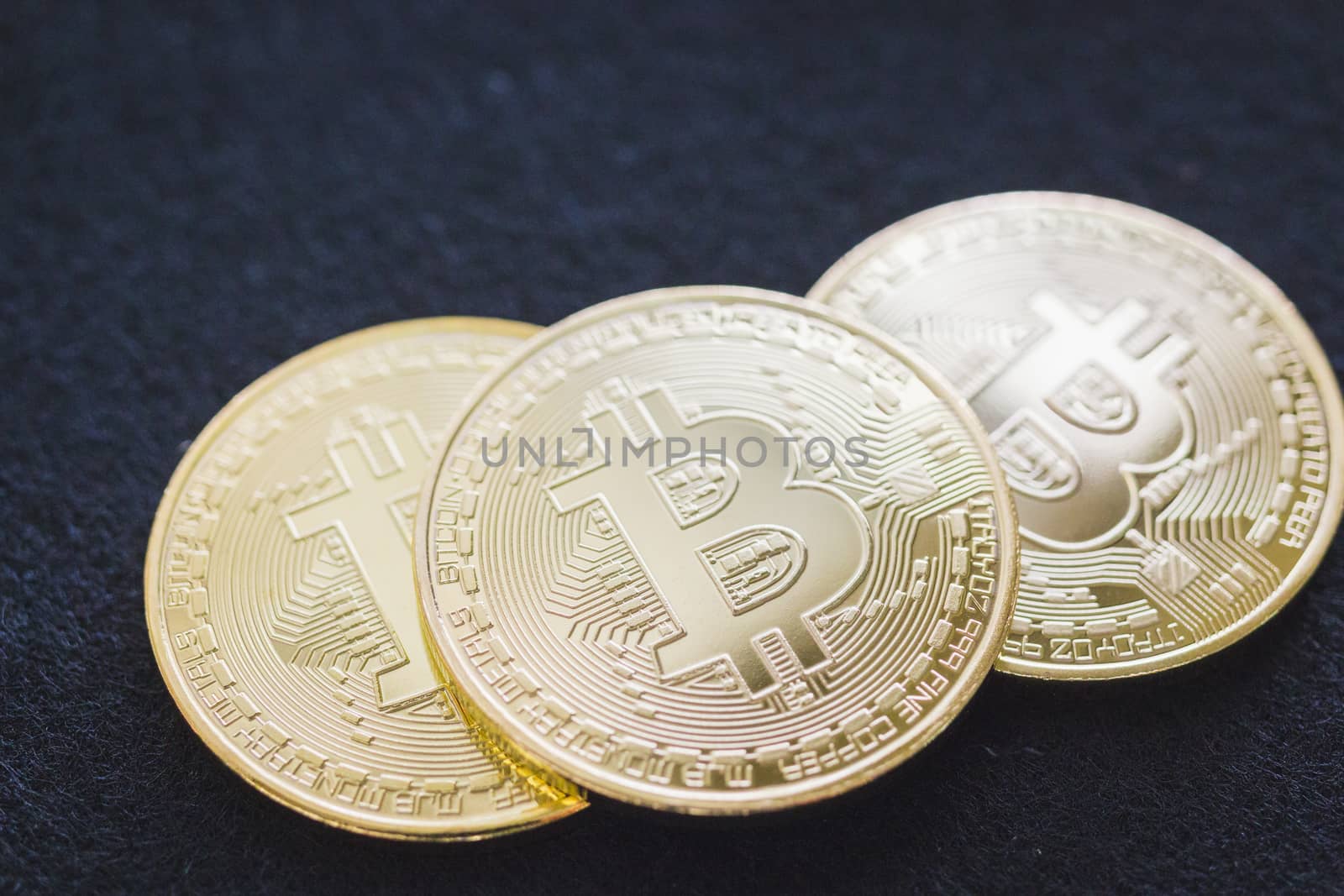 Bitcoin Cryptocurrency Digital Bit Coin BTC Currency Technology Business Internet Concept.