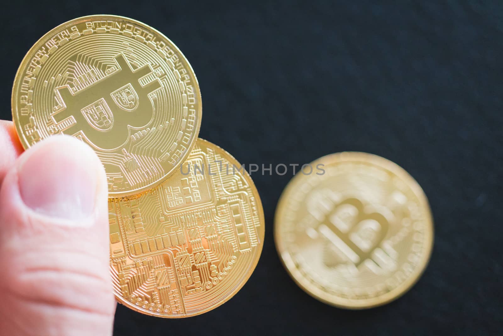 Bitcoin Cryptocurrency Digital Bit Coin BTC Currency Technology Business Internet Concept.
