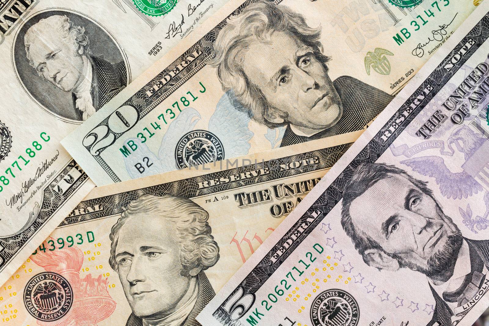 American dollars banknotes. commercial and banking concept.