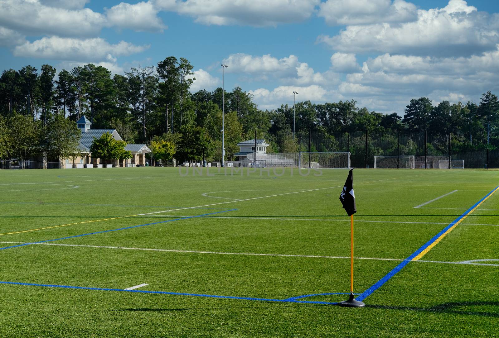 Freshly Lined Soccer Field by dbvirago