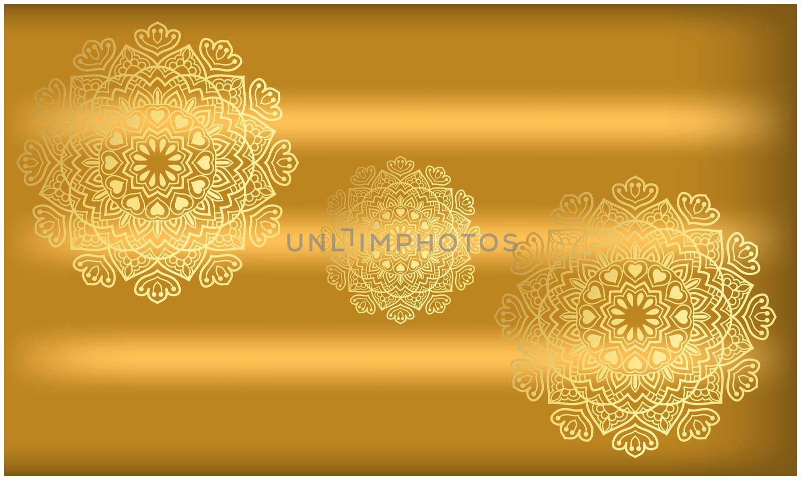 traditional art on gold background in circle by aanavcreationsplus