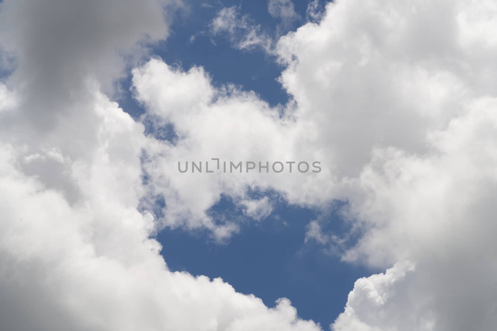 Cloudy sky background Intensively Selective focus.