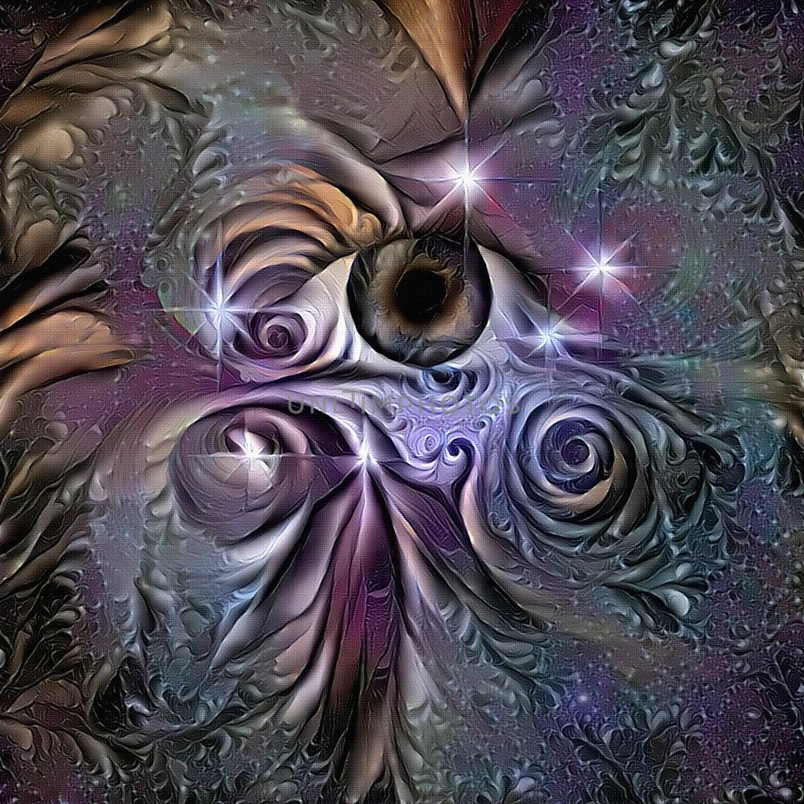 All seeing eye in colorful abstract space