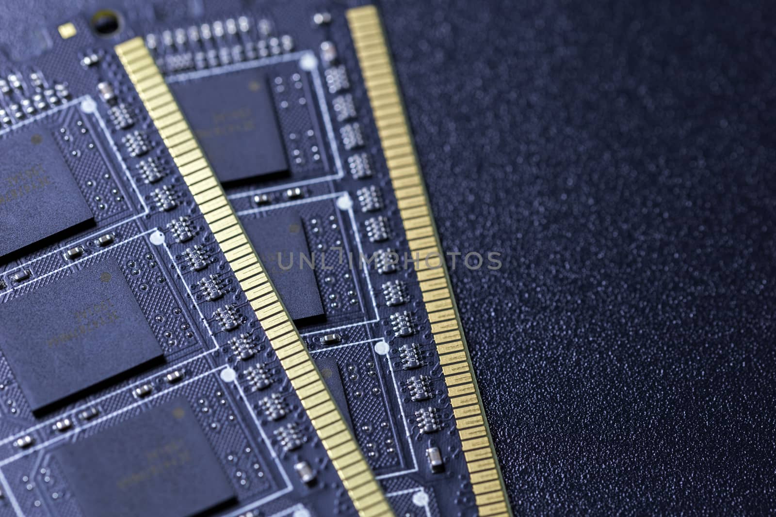 black pc memory universal dark cloesup background with selective focus.