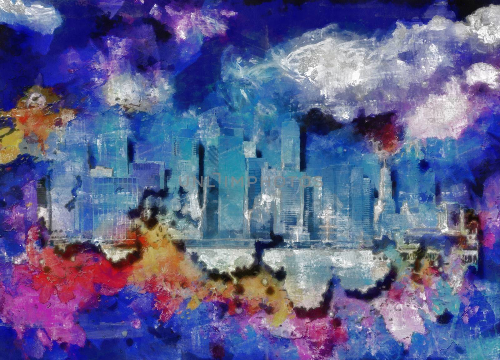 Modern urban abstract. New York Skyline