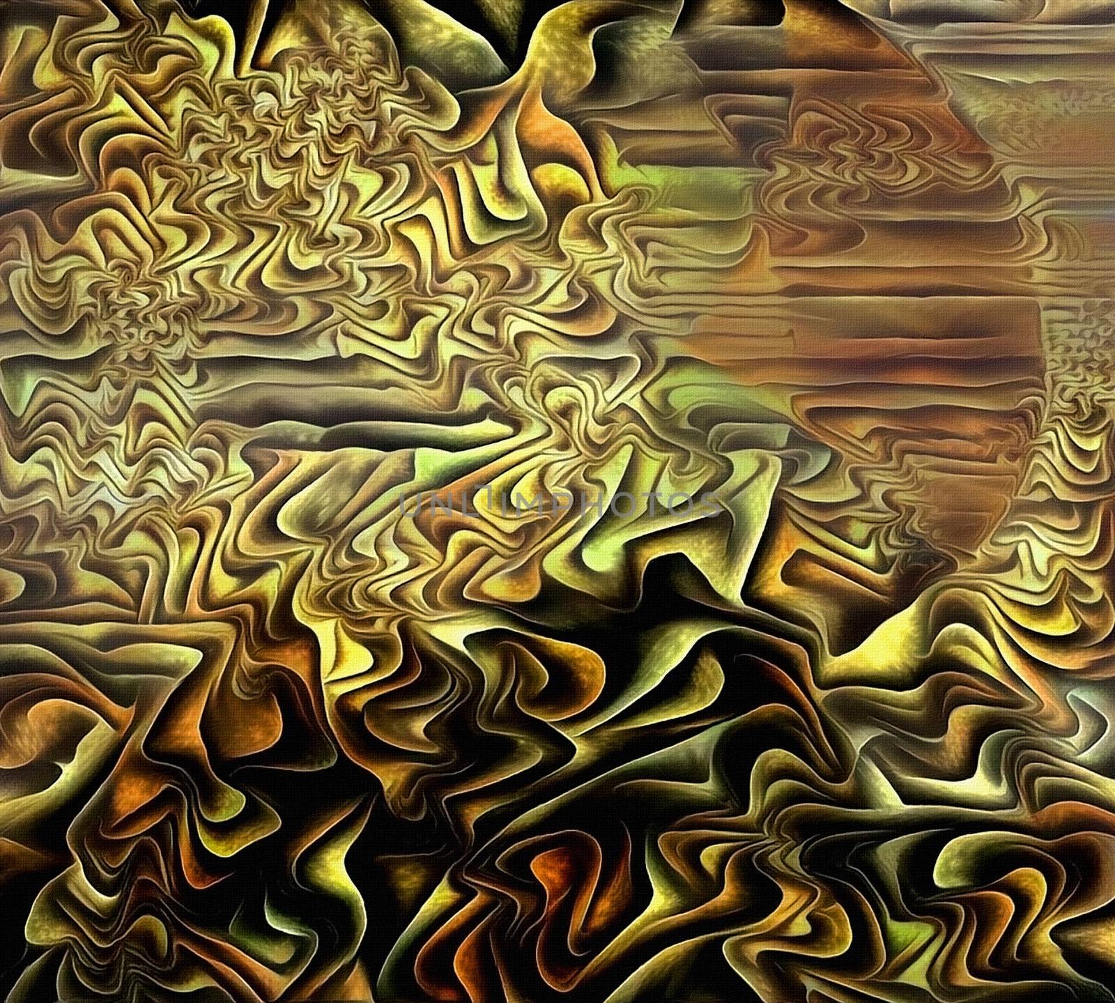 Abstract pattern in gold colors