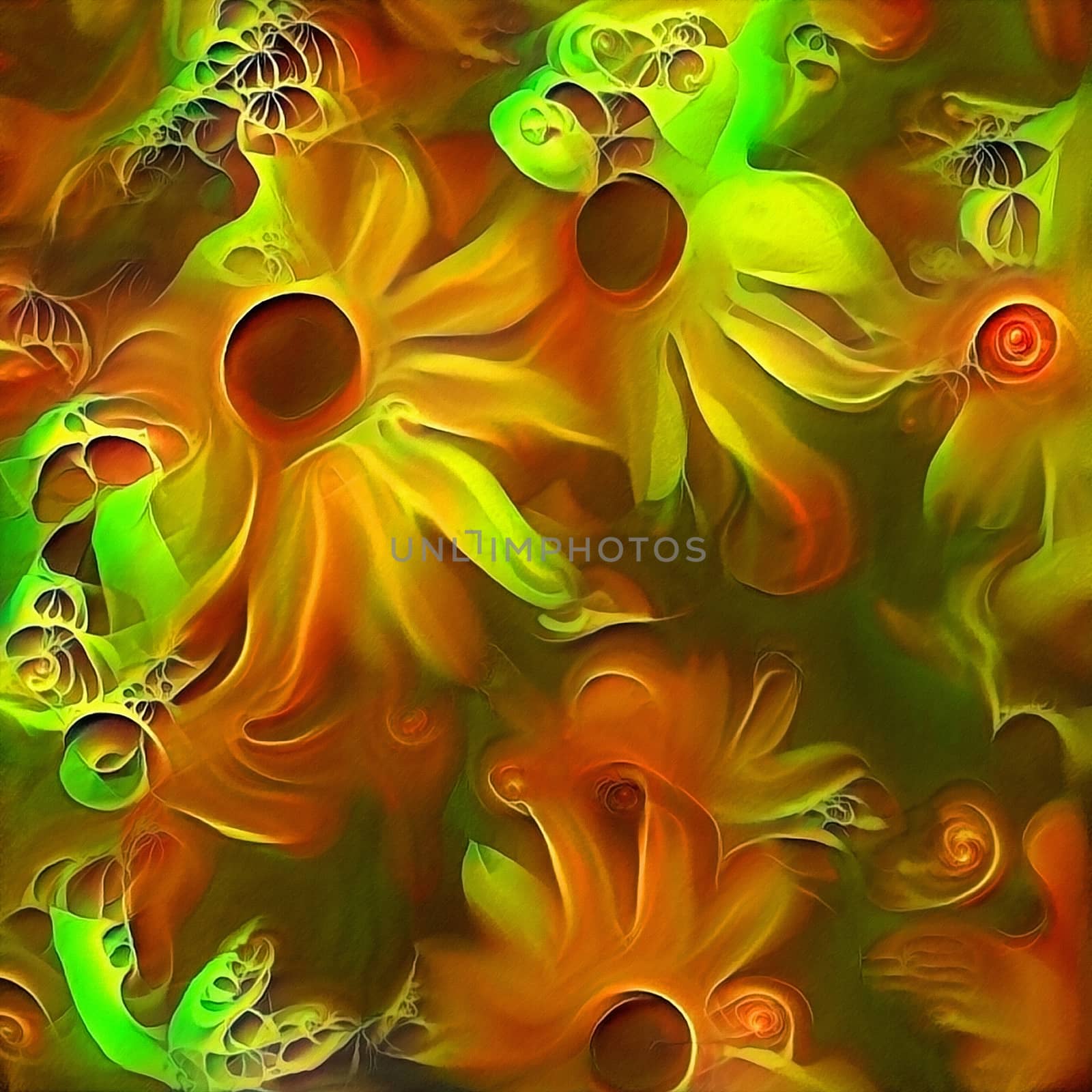Yellow flowers abstract background