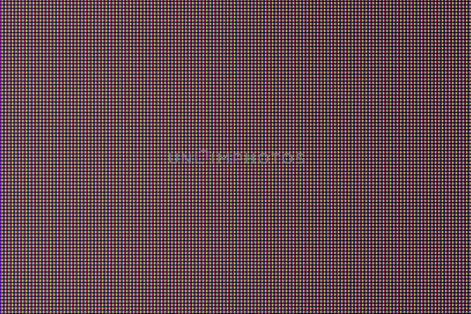 close-up texture of ips - in-plane switching type screen with rgb pixel structure.