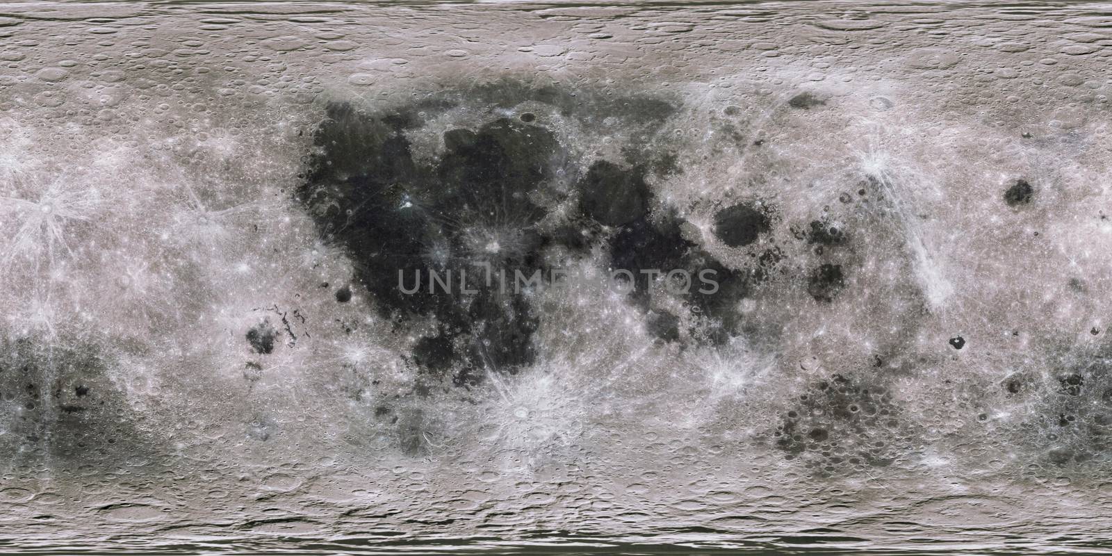 Moon surface in expanded view
