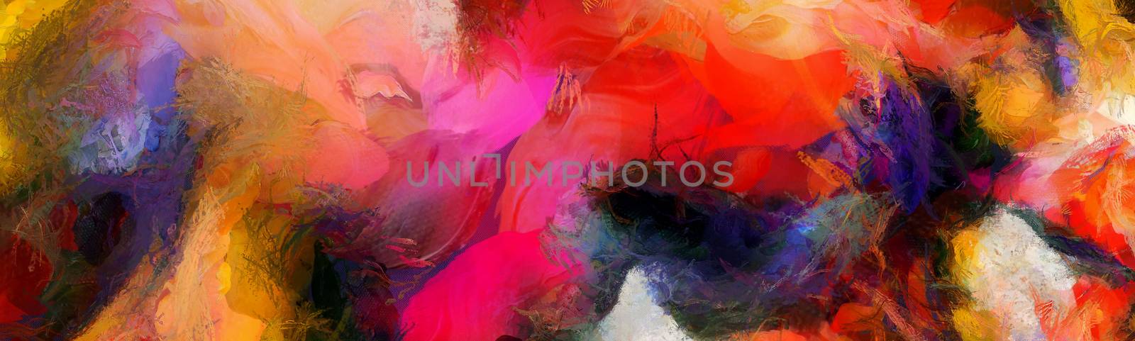 Vivid Abstract Painting. Wide brush strokes