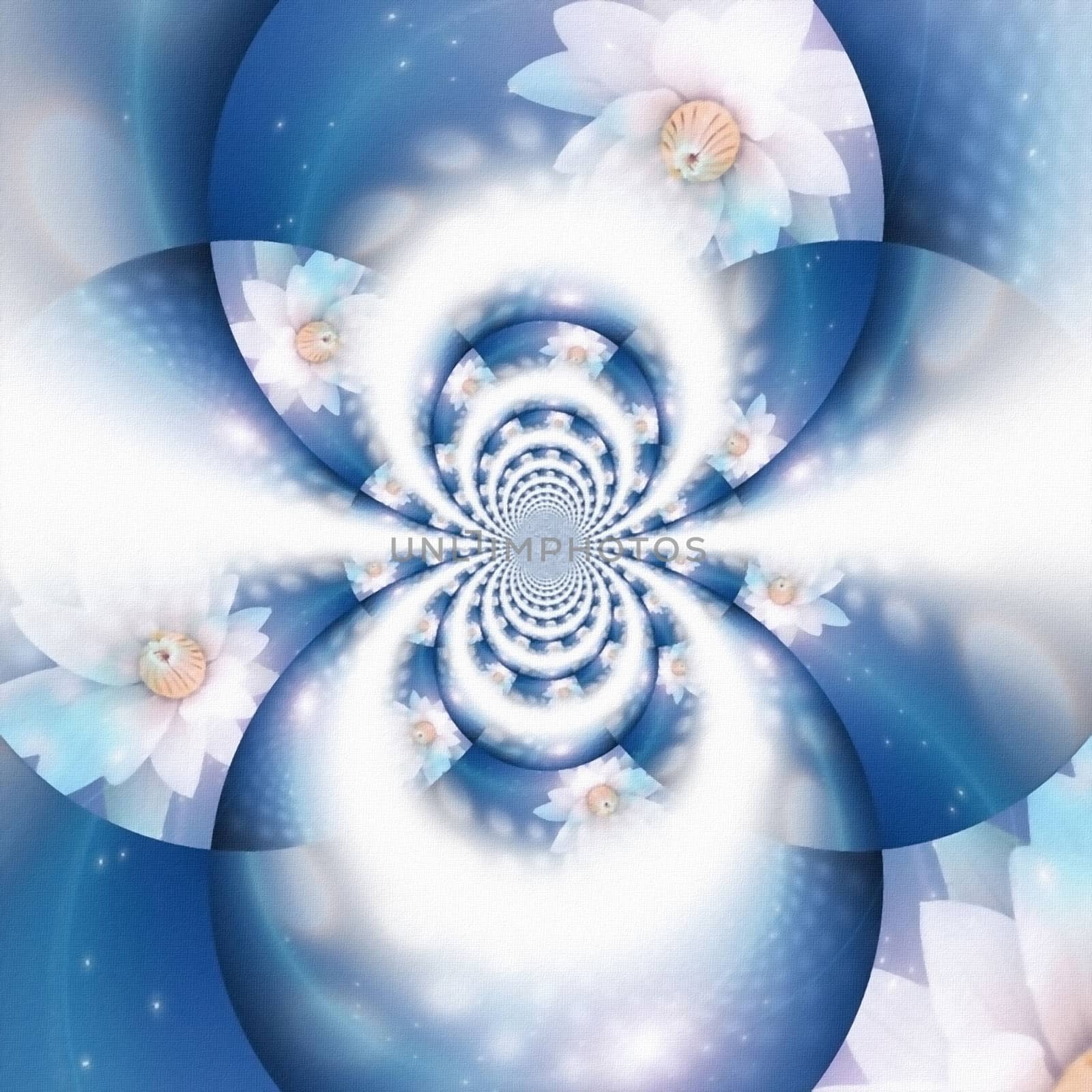 White lotus. Beautiful abstract fractal