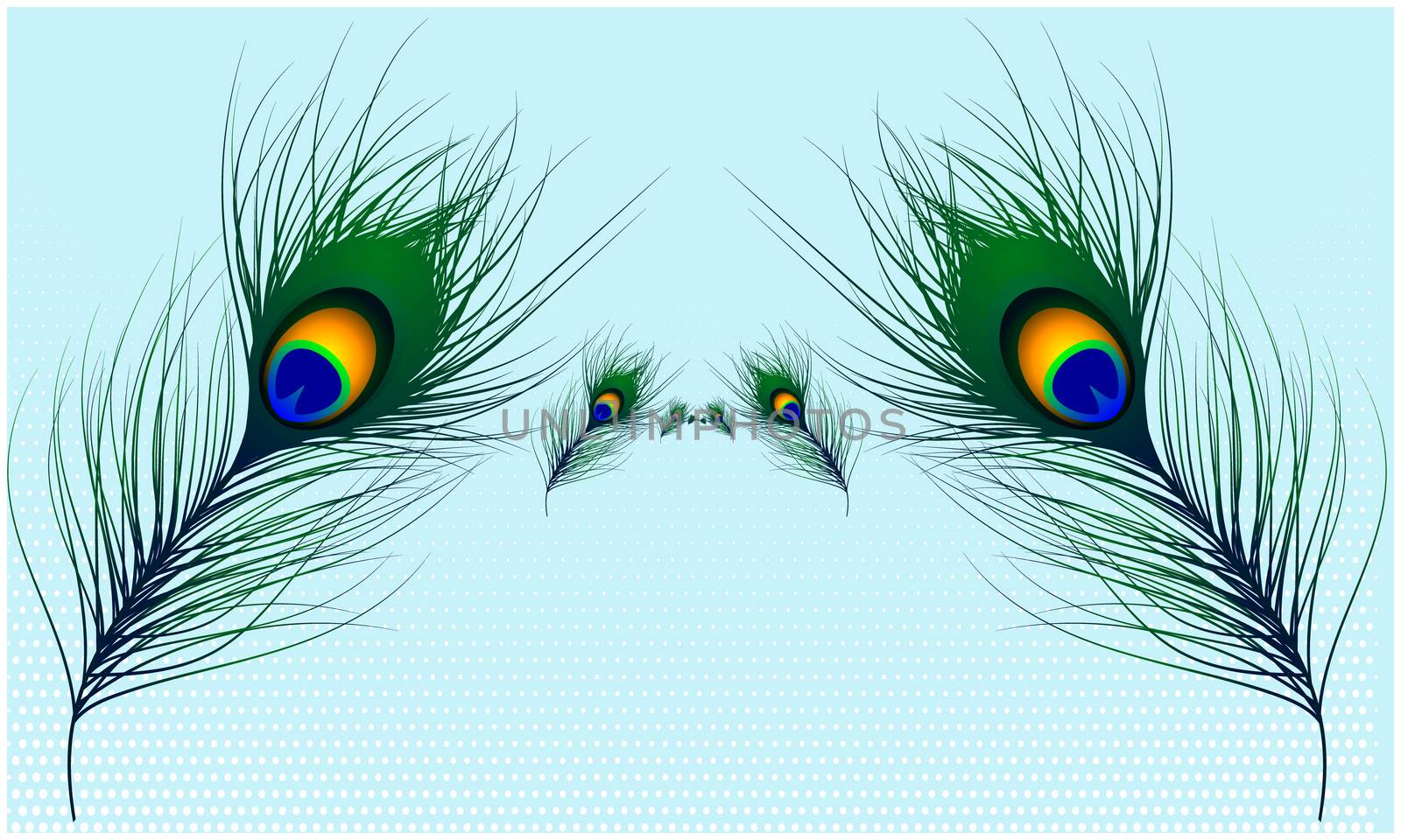 vector design of peacock hair on light abstract background by aanavcreationsplus