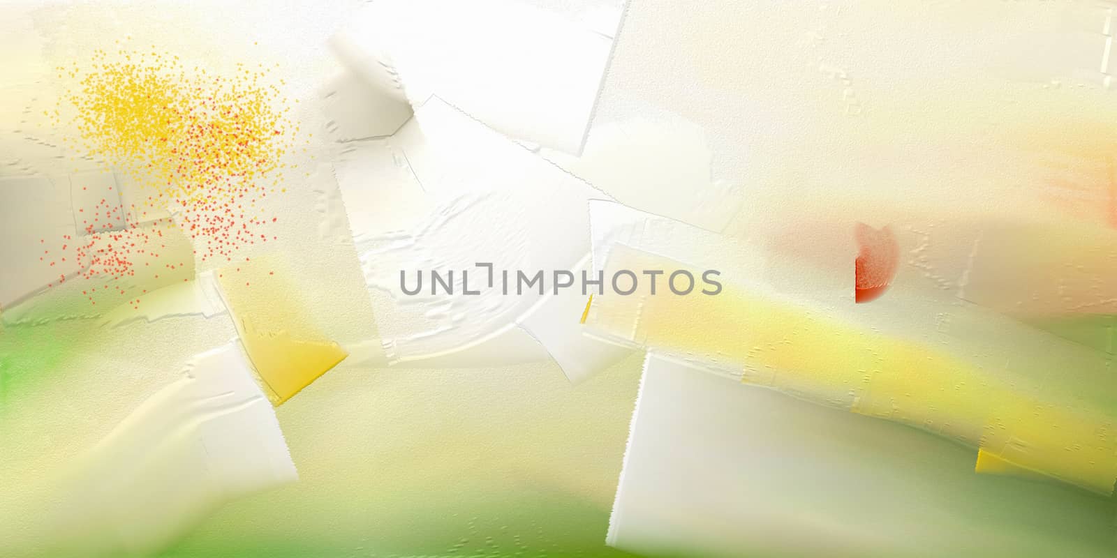 Abstract painting in light soft colors. 3D rendering