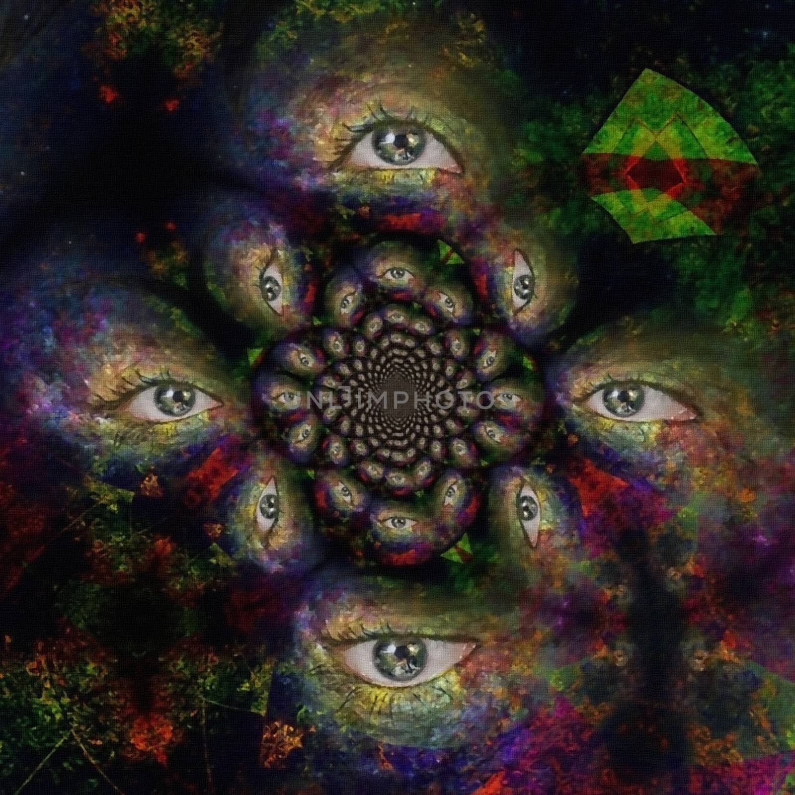 Eyes fractal. Surreal modern art