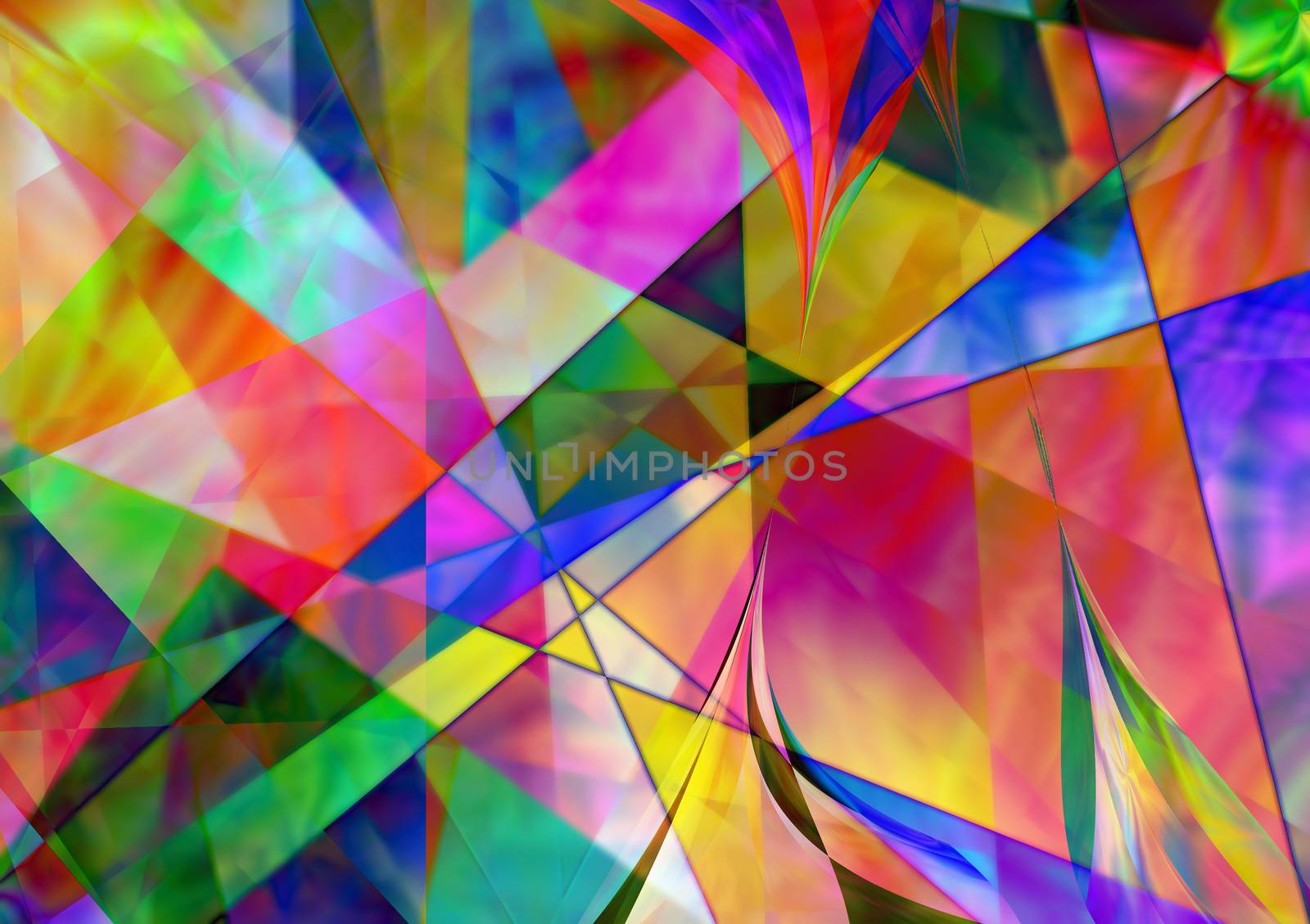 Vivid abstract forms. Digital art