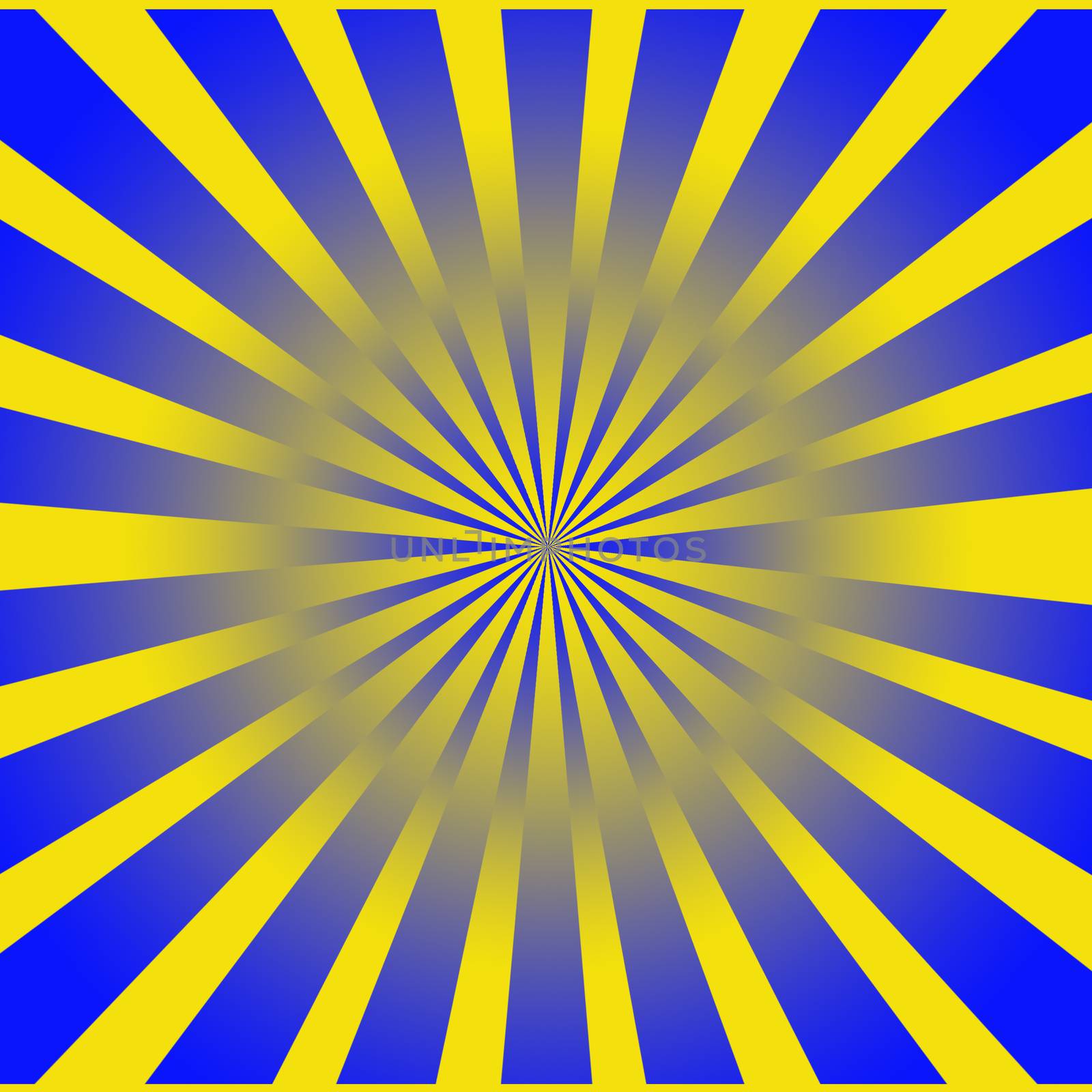 Yellow blue rays. Abstract background