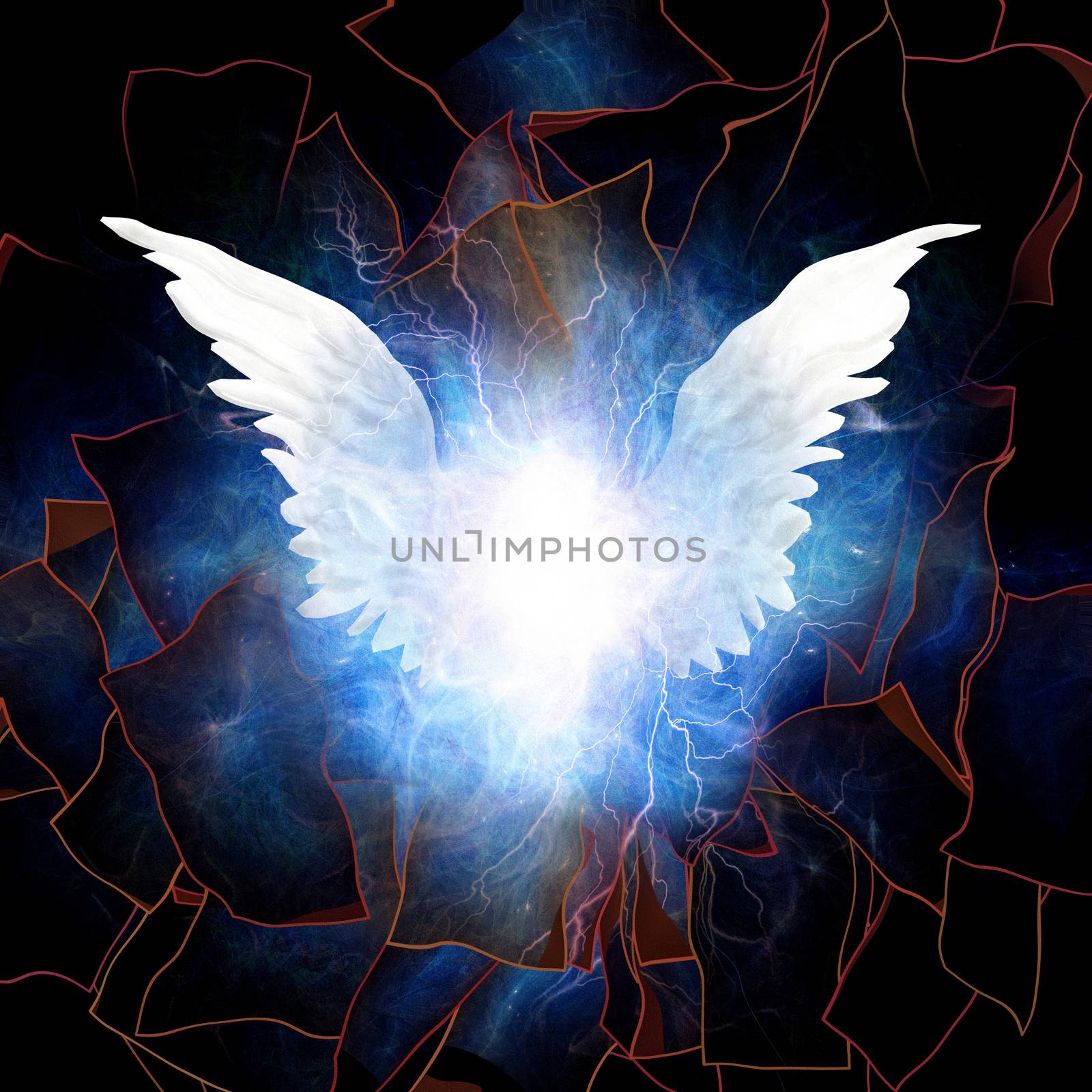 Angelic Wings Abstraction by applesstock