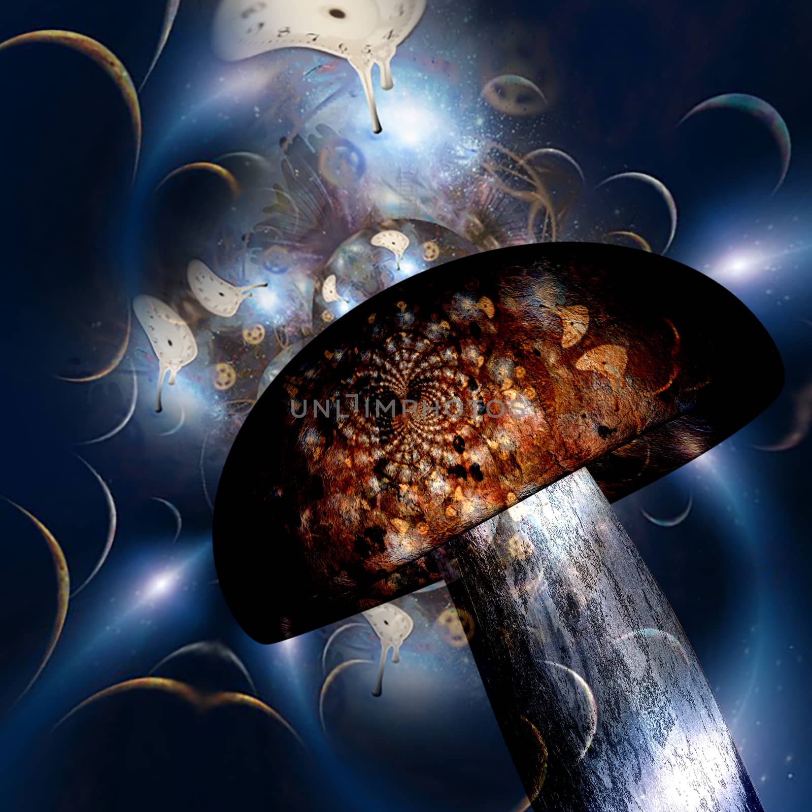 Hallucinogenic mushroom by applesstock