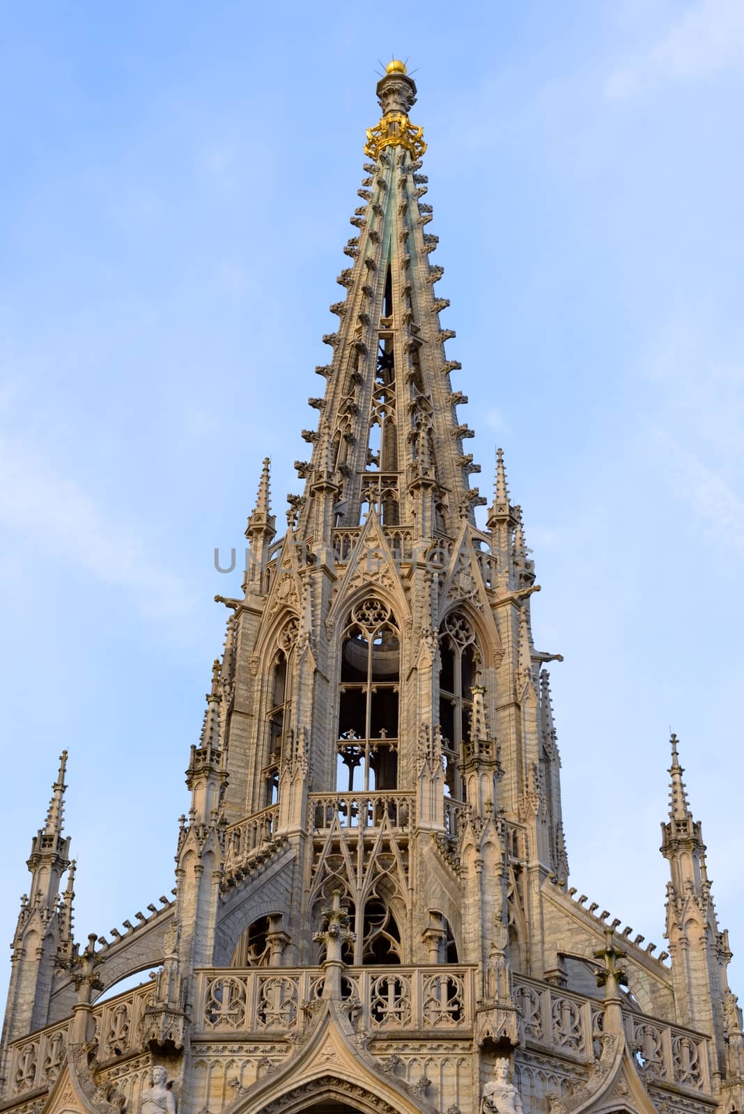 Exterior of a cathedral with blue sky