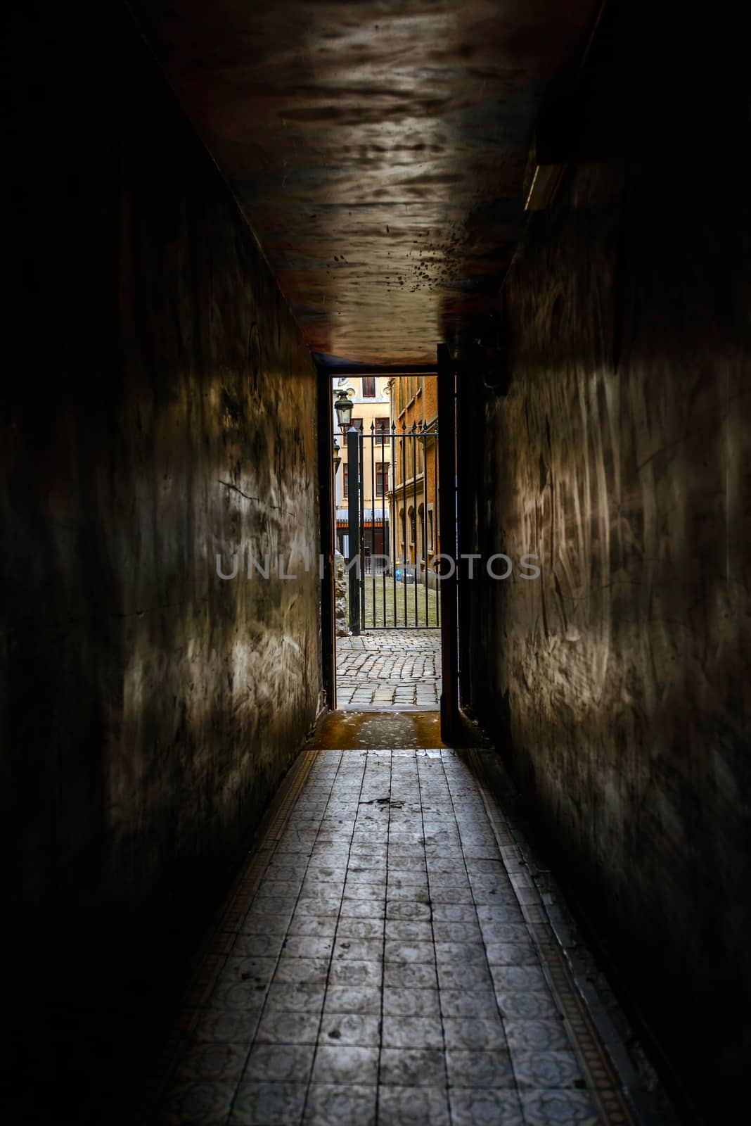 Closeup photo of a unique door entrance