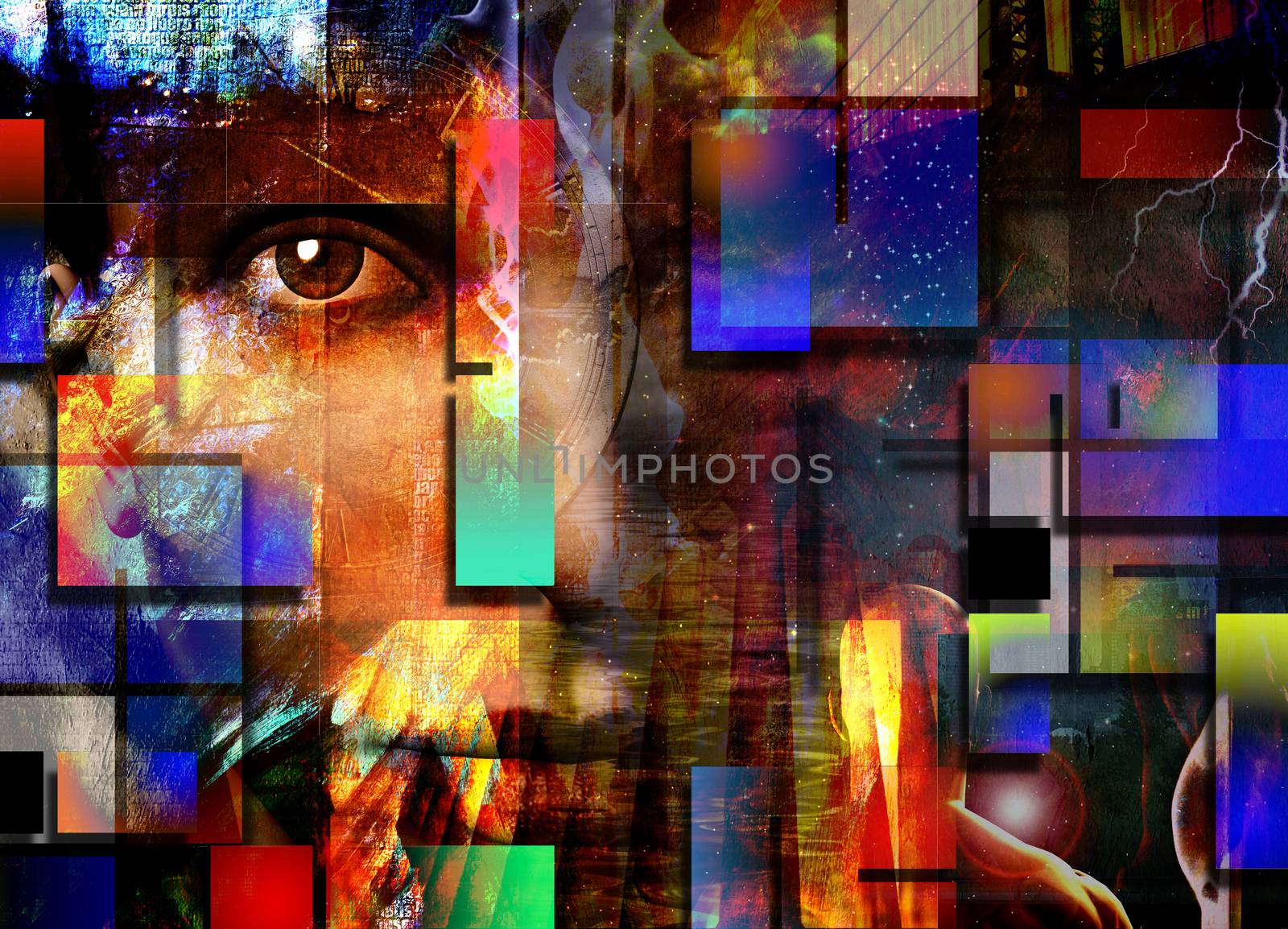 Abstract Face by applesstock