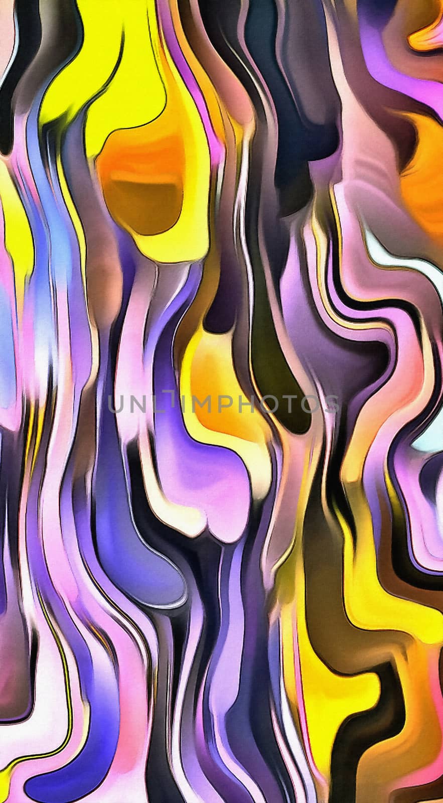 Swirling Color Abstract. Retro style. 3D rendering