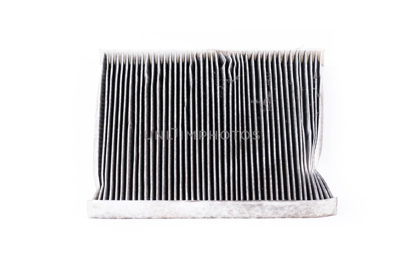 dirty car air condition filter isolated by anankkml