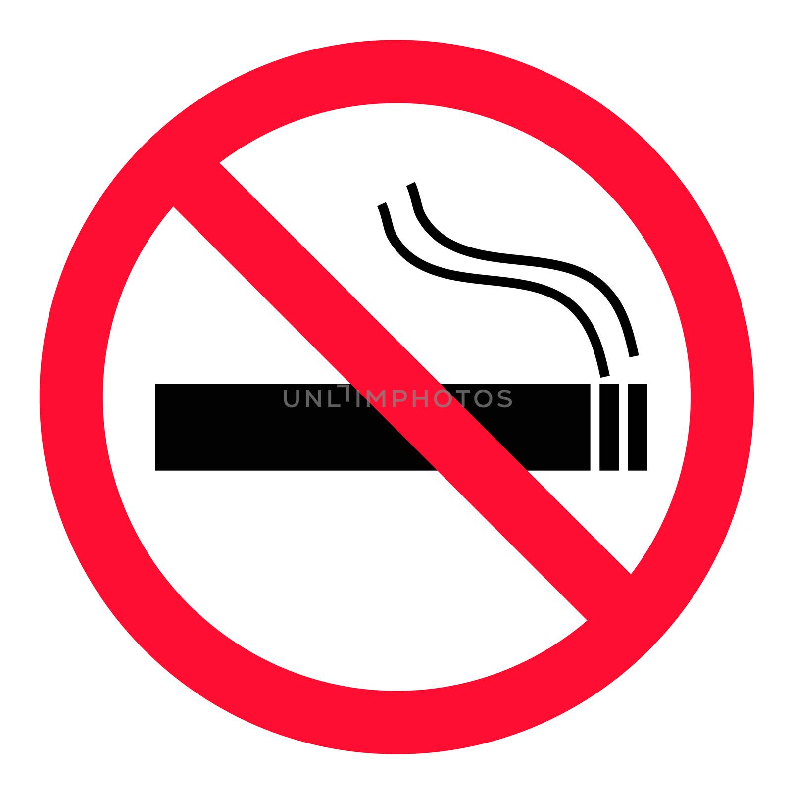 no smoking sign on white background. flat style. no smoking icon by suthee