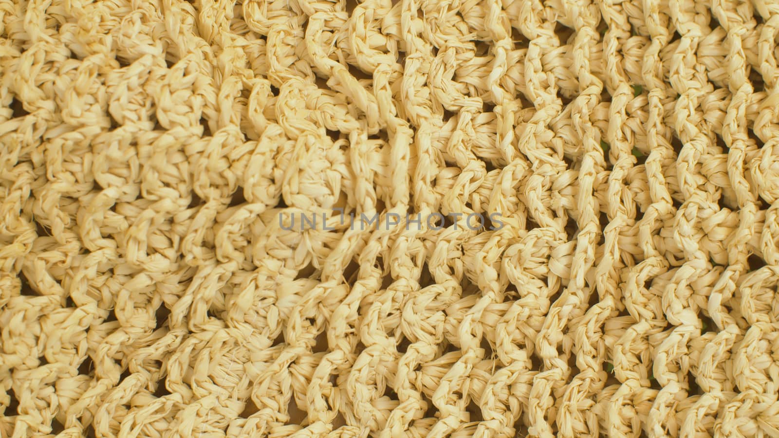 Macro wicker straw, background, texture. Close up footage of decoration natural textured from straw or thatch.