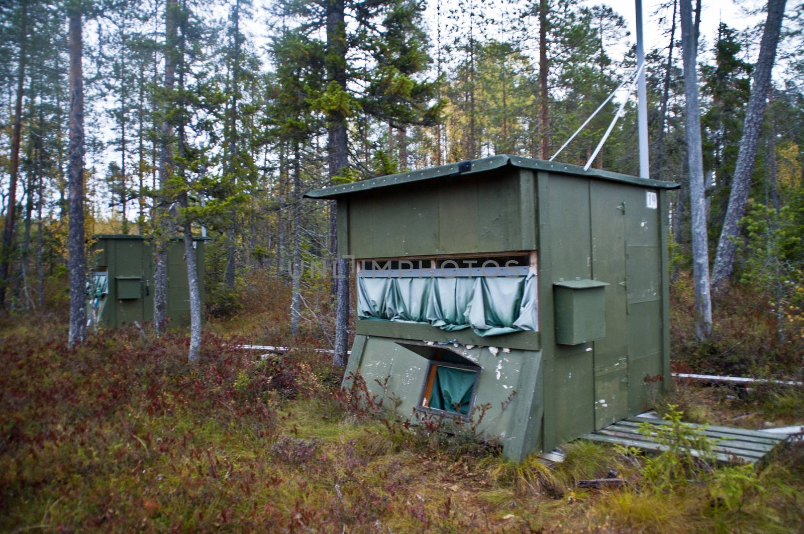 A hiker's cabin in the region of Kainuu, Finland