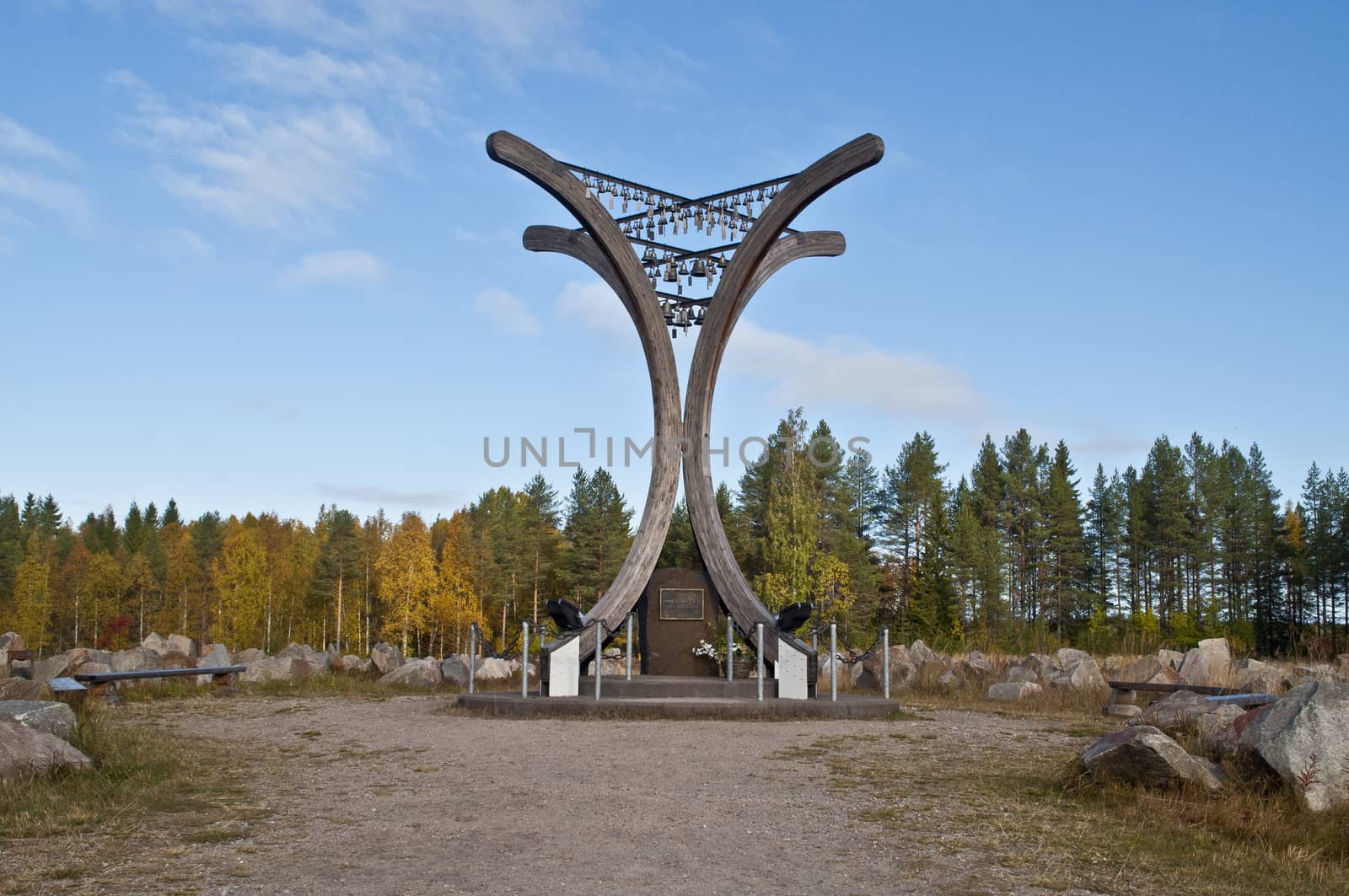 The Winter War Monument near Suomussalmi, Finland.