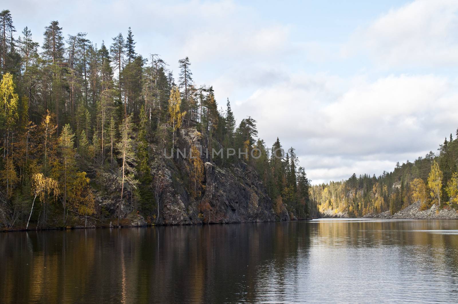 Small canyon in a national park in East-Finland