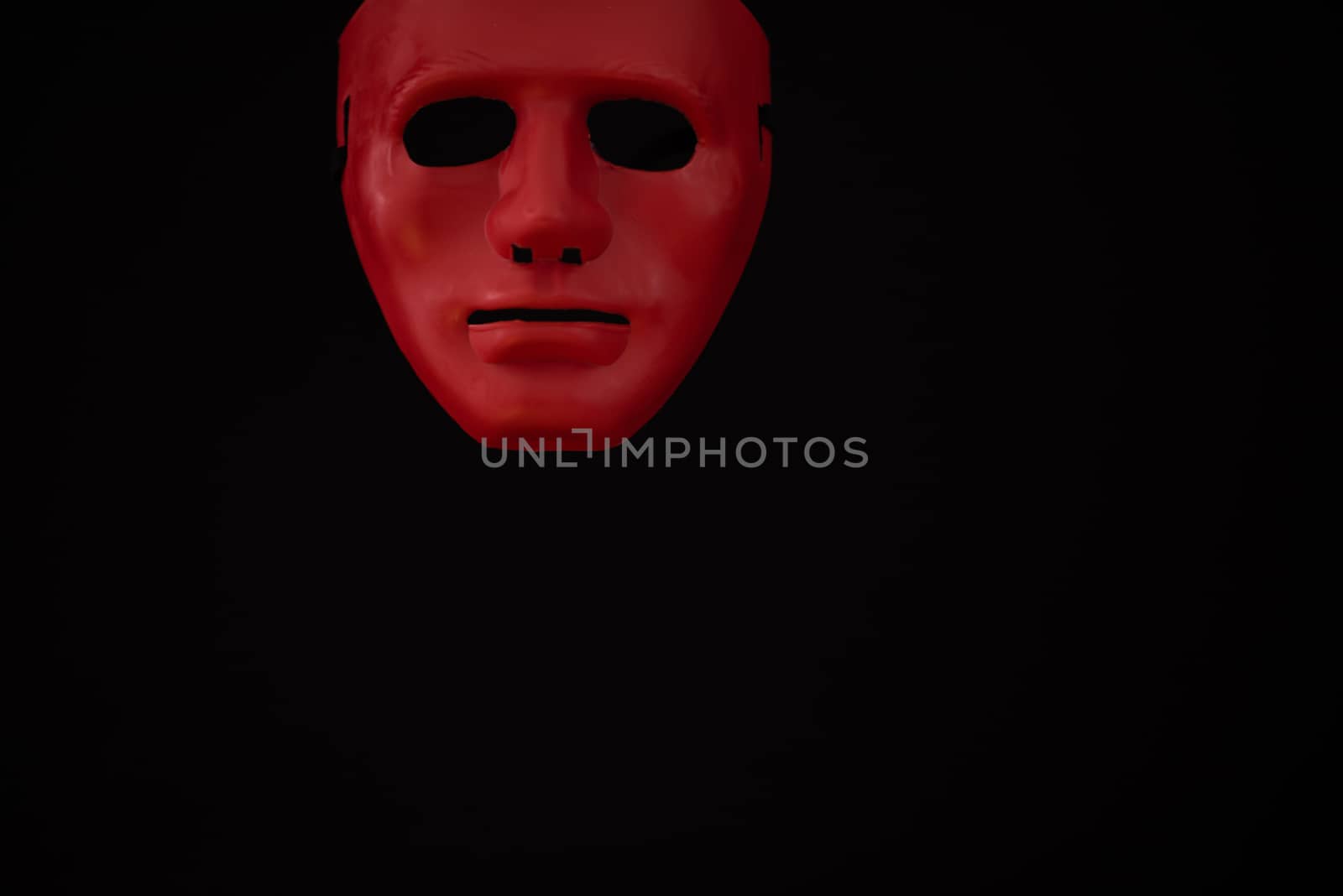 Mask isolated in dark room