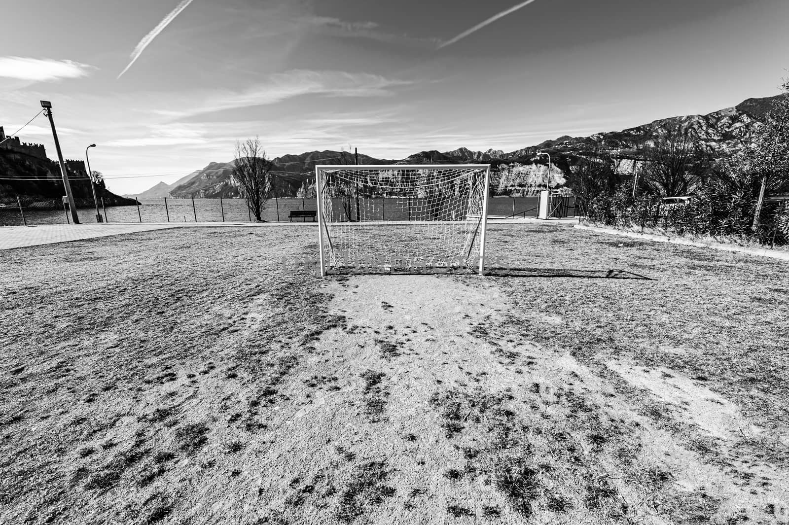 Deserted sports field by gkuna