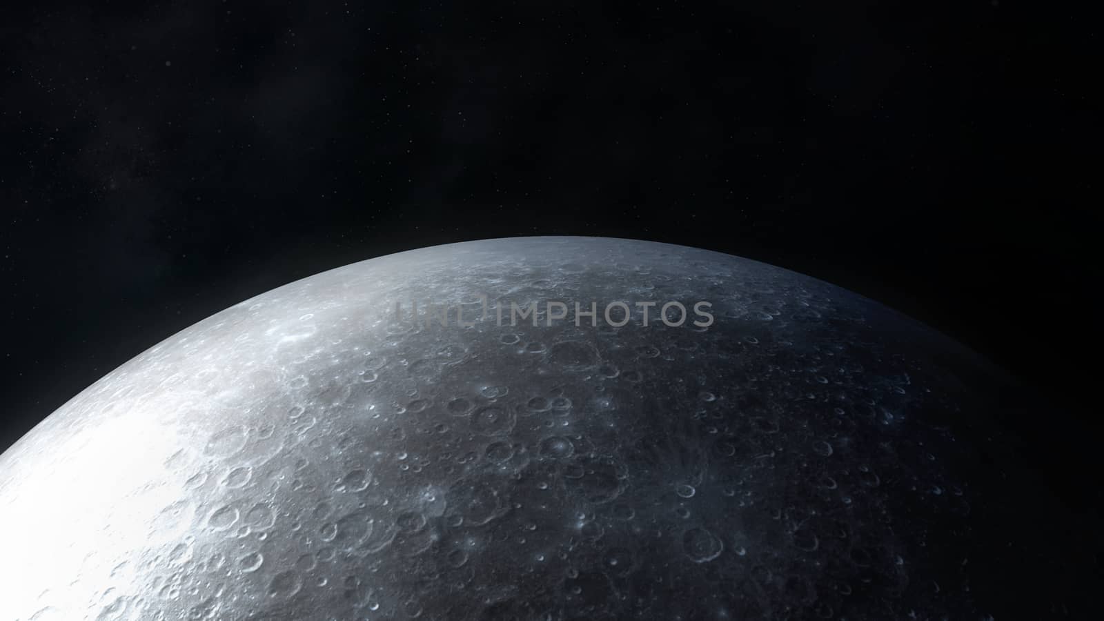 Dark gray image of the moon surface close-up. by ConceptCafe