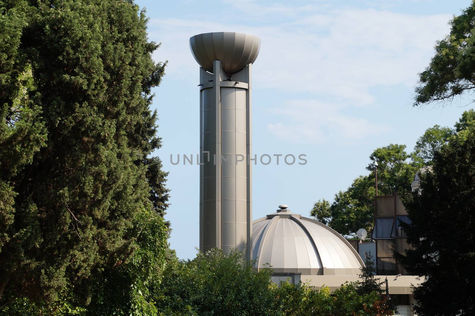 observatory and planetarium building in Varna park by Annado