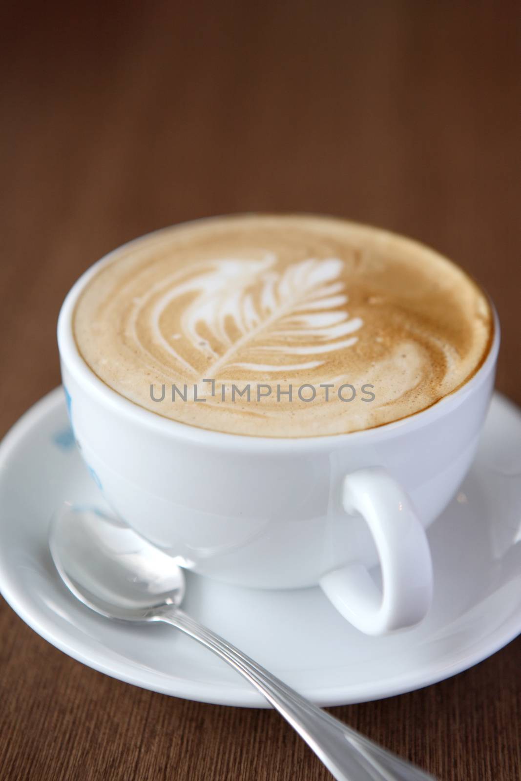 coffee on wood background