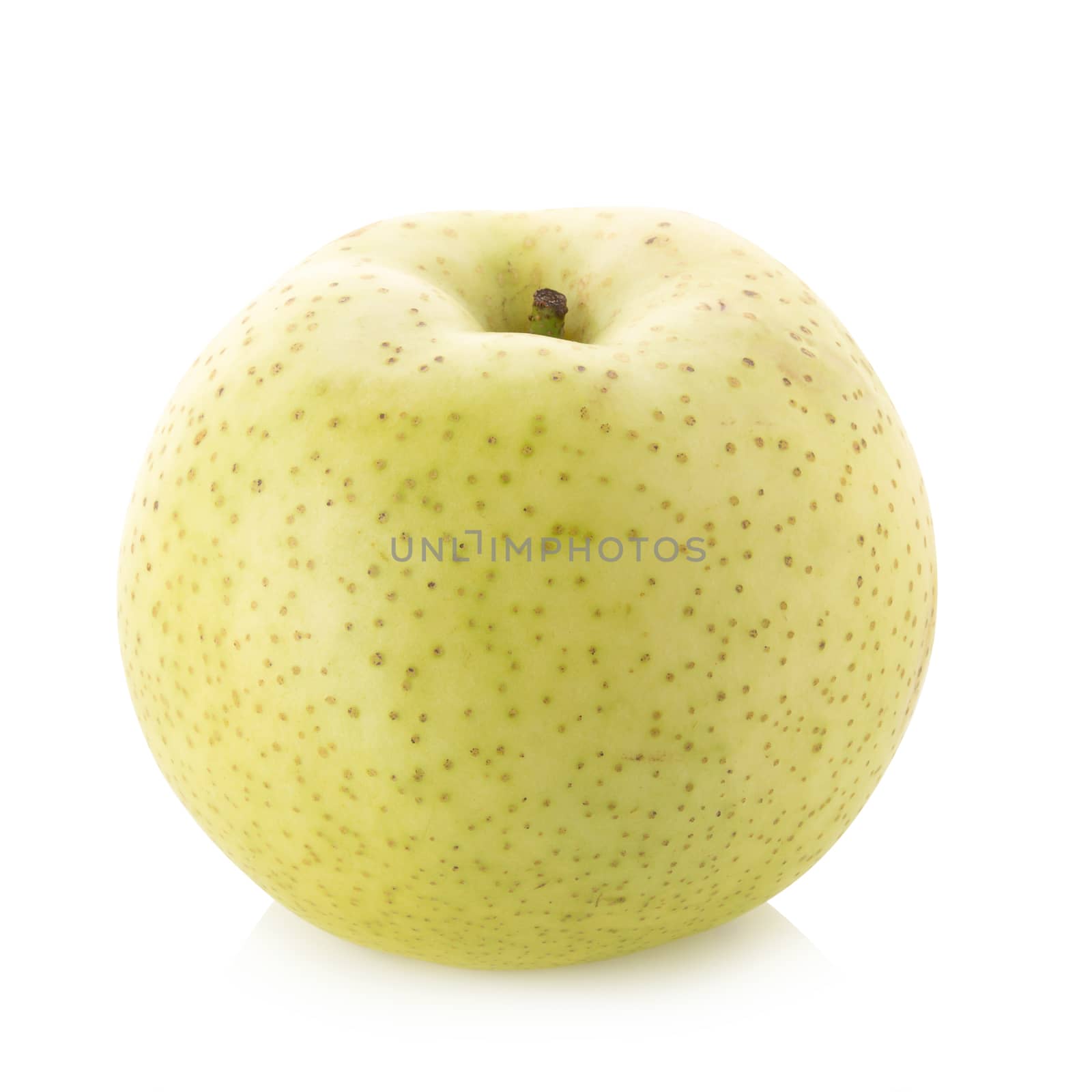 Chinese pear and Sliced isolated on a whate background.