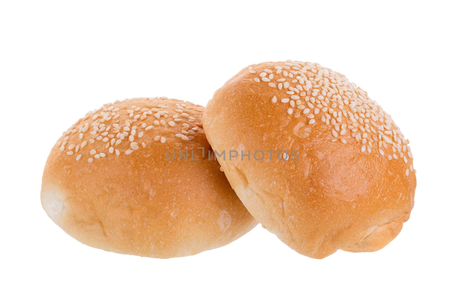 freshly baked bread isolated on white background.