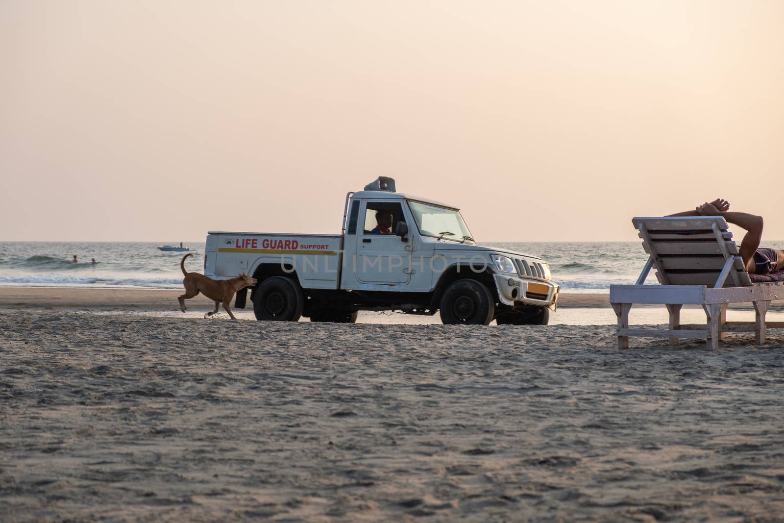 Lifeguards car on the beach by snep_photo