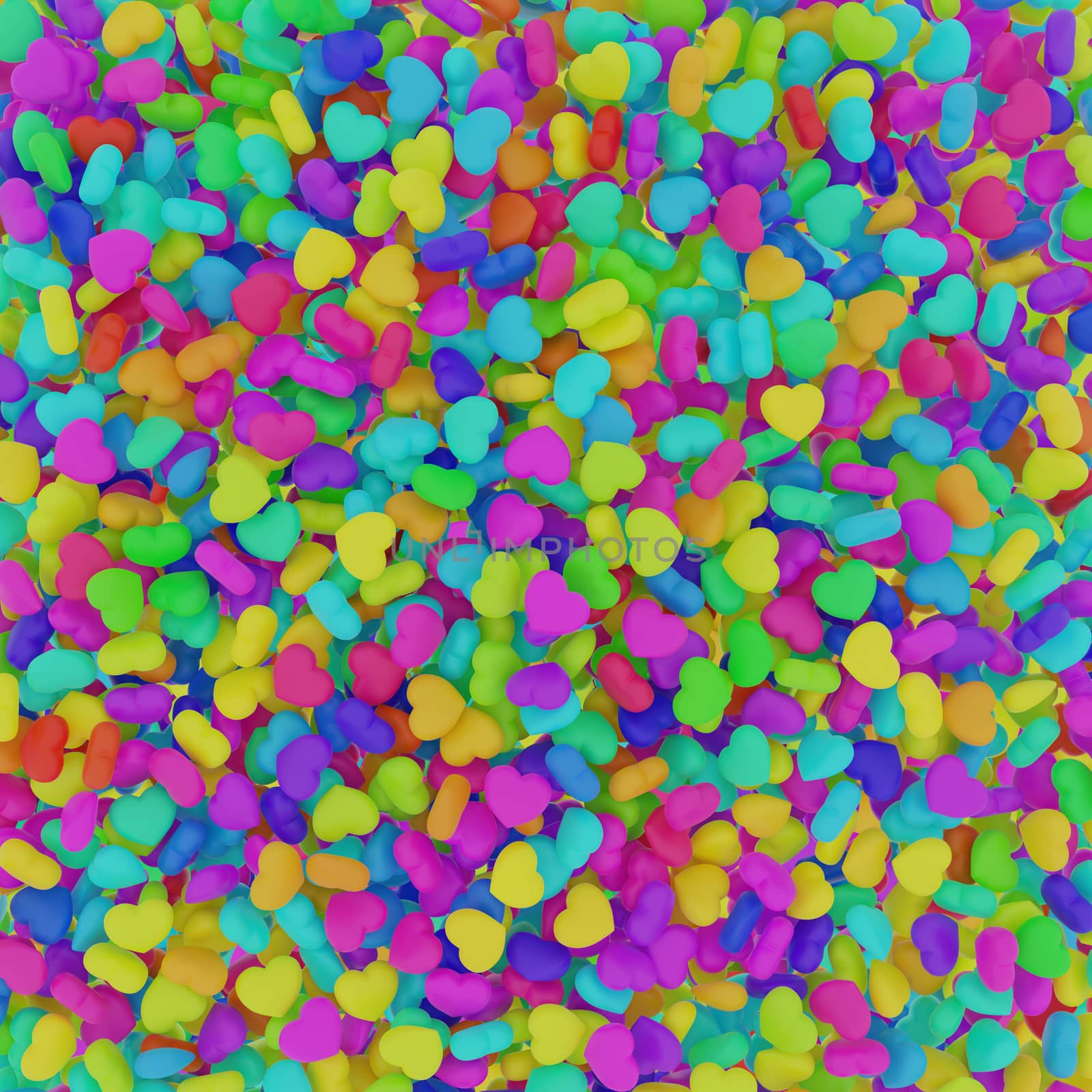 Colorful hearts background by midani