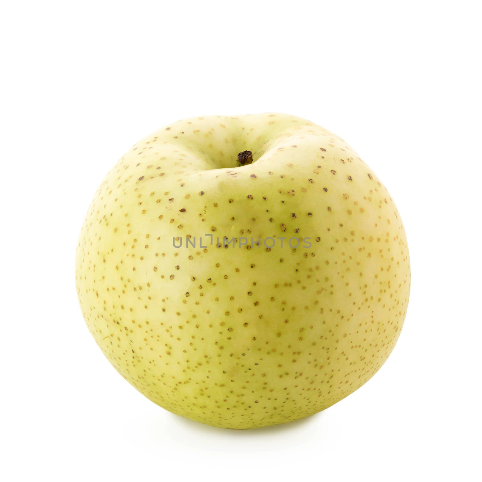 Chinese pear and Sliced isolated on a whate background.