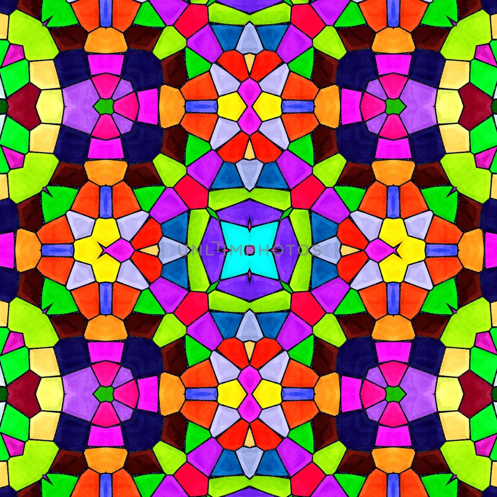 Multi color stained glass background by hamik