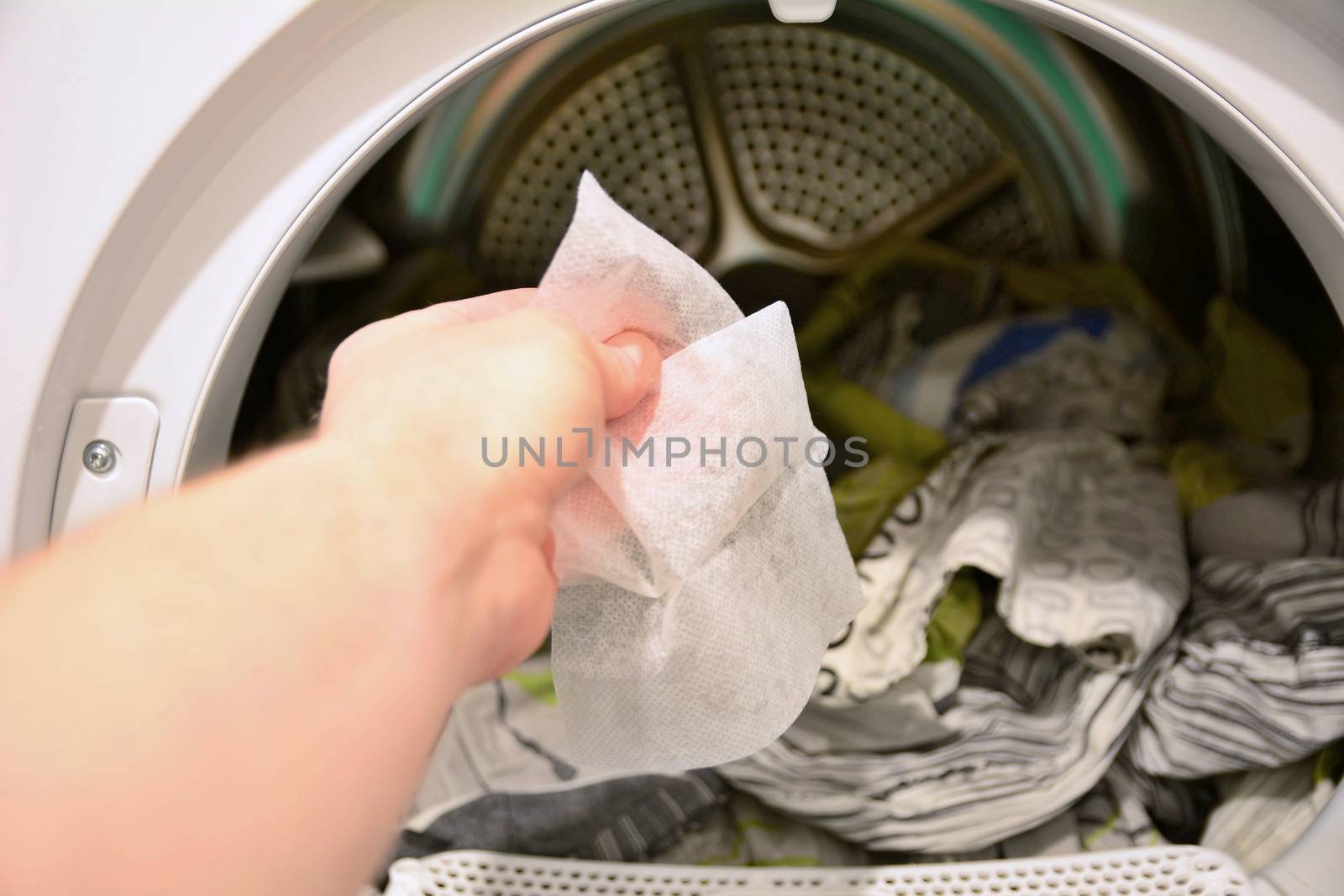 Put dryer sheet into a dryer by hamik