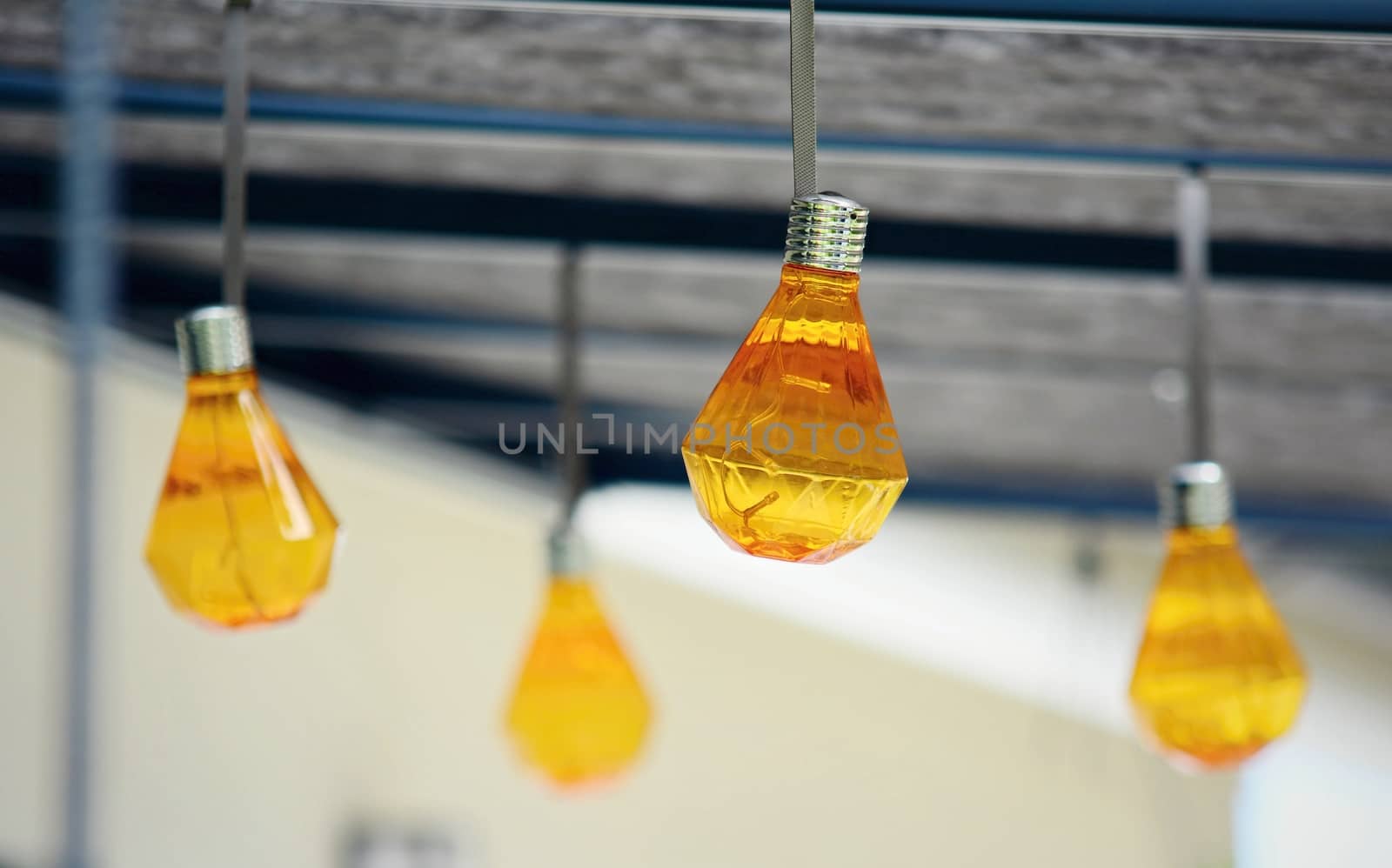 Hanging orange party bulbs. by hamik