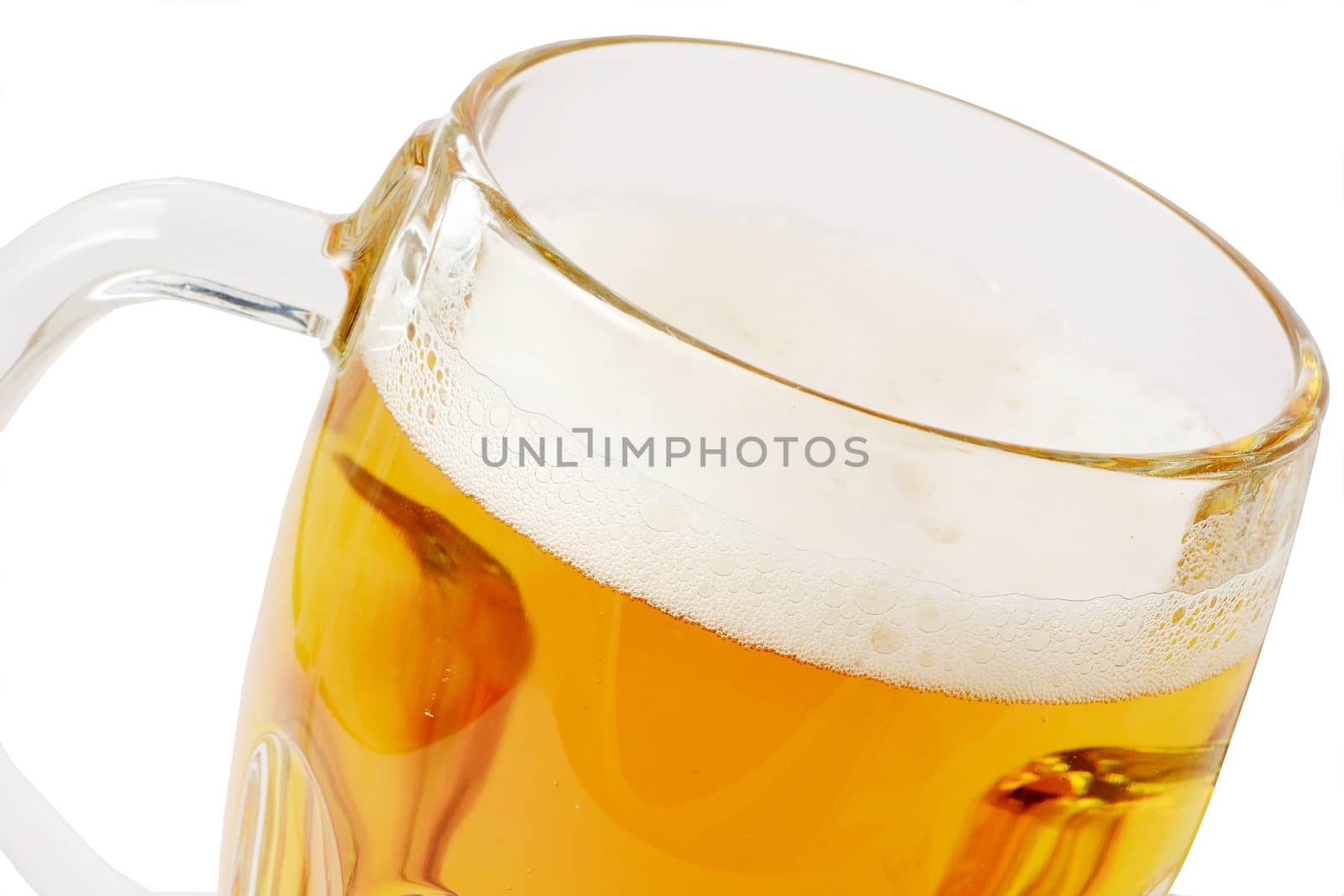 Mug of beer isolated over white background. by hamik