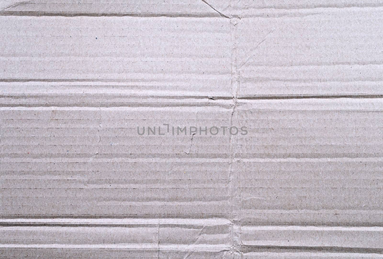 Full frame texture of blank crumpled and wrinkled white cardboard background.