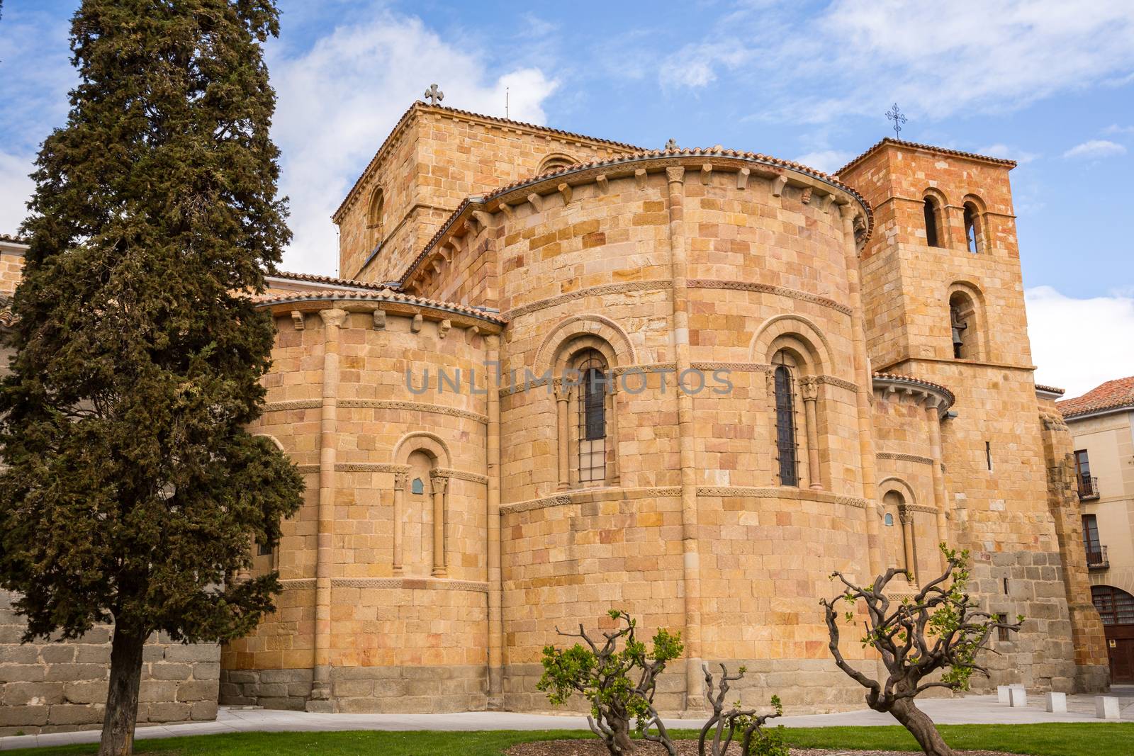 The old church of San Pedro in Avila, Spain